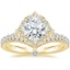 18K Yellow Gold Summer Rain Diamond Ring (3/4 ct. tw.) with Flair Diamond Ring (1/6 ct. tw.)