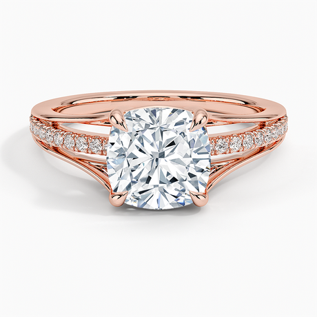 14K Rose Gold Tressa Split Shank Diamond Ring