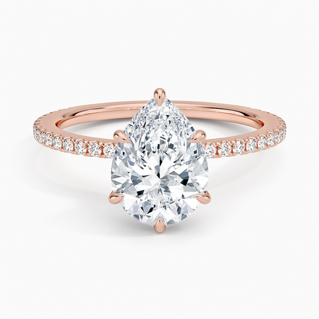 14K Rose Gold Demi Three-Quarter Coverage Diamond Ring (1/3 ct. tw.)