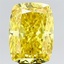 9.05 Ct. Fancy Vivid Yellow Cushion Lab Grown Diamond