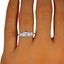 The Yadira Ring, smallzoomed in top view on a hand