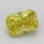 2.33 Ct. Fancy Vivid Yellow Cushion Lab Grown Diamond