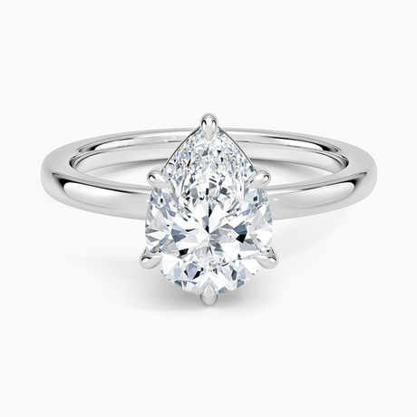 Platinum Dara Low-Profile Solitaire Ring