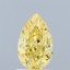 1.29 Ct. Fancy Vivid  Yellow Pear Lab Grown Diamond