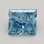 2.84 Ct. Fancy Vivid Blue Princess Lab Grown Diamond