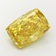 10.09 Ct. Fancy Vivid Yellow Cushion Lab Grown Diamond