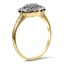 The Debbra Ring, smalltop view on a hand