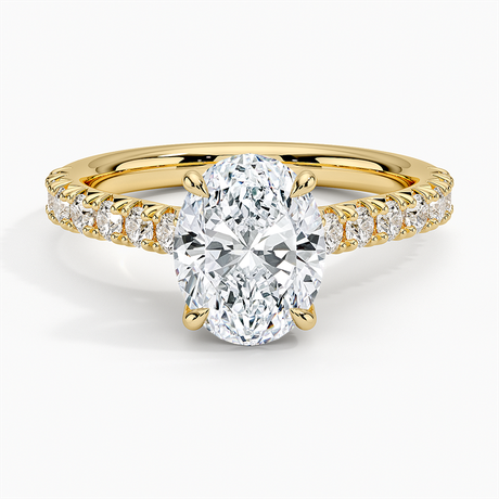 18K Yellow Gold Sienna Half Coverage Hidden Accents Diamond Ring (1/2 ct. tw.)