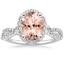 18K White Gold Luxe Willow Halo Diamond Ring (2/5 ct. tw.), smalltop view