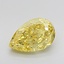 1.41 Ct. Fancy Vivid Yellow Pear Lab Grown Diamond
