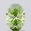 1.06 Ct. Fancy Vivid Green Oval Lab Grown Diamond