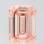 3.00 Ct. Fancy Intense Orangy Pink Emerald Lab Grown Diamond