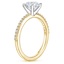 18K Yellow Gold Delicate Shared Prong Diamond Ring, smallside view