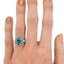 The Brigida Ring, smallzoomed in top view on a hand