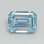 1.06 Ct. Fancy Intense Blue Emerald Lab Grown Diamond