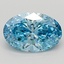 1.05 Ct. Fancy Vivid Blue Oval Lab Grown Diamond