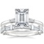 Platinum Tapered Baguette Diamond Ring with Memoir Baguette Diamond Ring (3/4 ct. tw.)