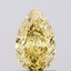 1.21 Ct. Fancy Intense  Yellow Pear Lab Grown Diamond