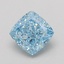 1.02 Ct. Fancy Vivid Blue Cushion Lab Grown Diamond