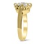 The Oceanside Ring, smalltop view on a hand