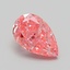 1.29 Ct. Fancy Vivid Pink Pear Lab Grown Diamond