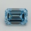 3.04 Ct. Fancy Vivid Malibu Blue Emerald Lab Grown Diamond