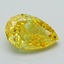 2.15 Ct. Fancy Vivid Yellow Pear Lab Grown Diamond