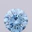 0.90 Ct. Fancy Vivid Blue Round Lab Grown Diamond
