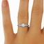 The Nellie Ring, smalltop view on a hand
