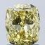 1.59 Ct. Fancy Vivid Yellow Cushion Lab Grown Diamond