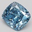 4.87 Ct. Fancy Vivid Blue Cushion Lab Grown Diamond
