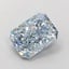 1.12 Ct. Fancy Light Greyish Blue Radiant Lab Grown Diamond