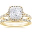 18KY Moissanite Joy Diamond Ring (1/3 ct. tw.) with Bliss Diamond Ring (1/5 ct. tw.), smalltop view