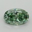 1.64 Ct. Fancy Vivid Green Oval Lab Grown Diamond