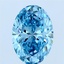 2.71 Ct. Fancy Vivid Blue Oval Lab Grown Diamond