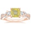 14K Rose Gold Luxe Willow Three Stone Diamond Ring (1/2 ct. tw.), smalltop view