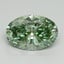 1.66 Ct. Fancy Vivid Green Oval Lab Grown Diamond