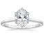 18K White Gold Petite Esme 1.5mm Ring, smalltop view