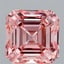 3.08 Ct. Fancy Vivid Pink Asscher Lab Grown Diamond