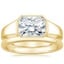 18K Yellow Gold Haiden Ring with 2mm Comfort Fit Wedding Ring