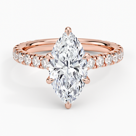 14K Rose Gold Sienna Three-Quarter Coverage Diamond Ring