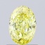 0.61 Ct. Fancy Intense Yellow Oval Lab Grown Diamond