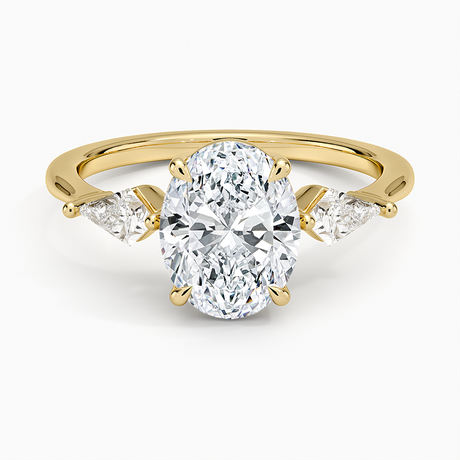 Luxe Cometa Three Stone Diamond Ring - Brilliant Earth
