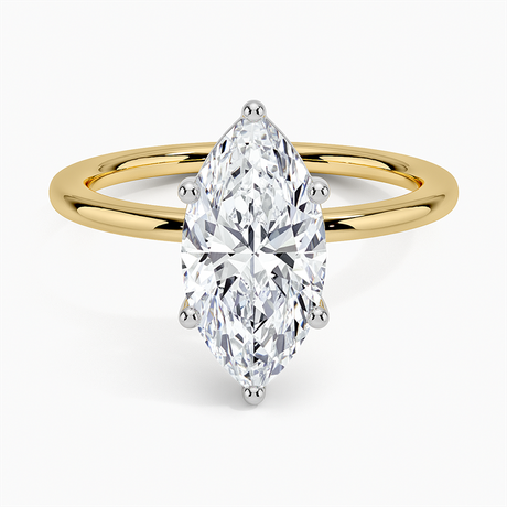 Platinum Mixed Metal Perfect Fit Solitaire Ring