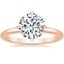 14K Rose Gold North Star Solitaire Ring, smalltop view
