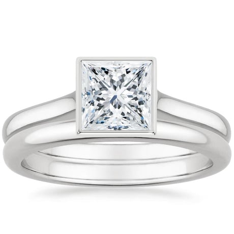 18K White Gold Luna Bridal Set