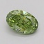 0.53 Ct. Fancy Vivid  Green Oval Lab Grown Diamond