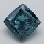 3.81 Ct. Fancy Vivid  Blue Cushion Lab Grown Diamond