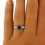 The Connie Ring, smalltop view on a hand