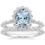 18KW Aquamarine Marseille Halo Diamond Bridal Set (3/4 ct. tw.), smalltop view